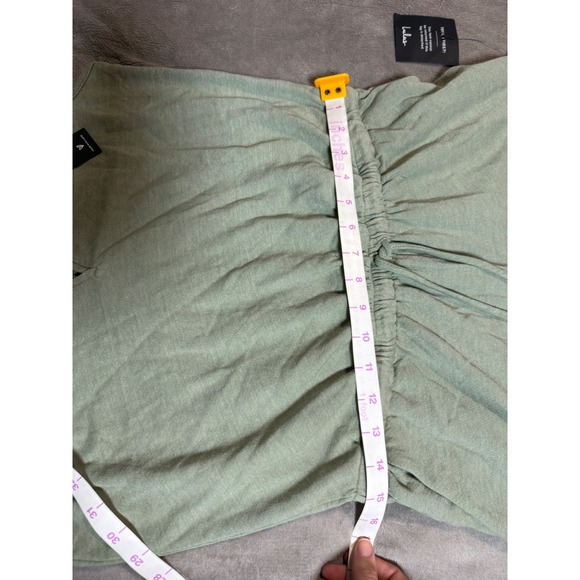 NWT Lulus Small‎ Perfect Lazy Day Sage Green Sleeveless Drawstring Lounge Romper - Picture 6 of 10